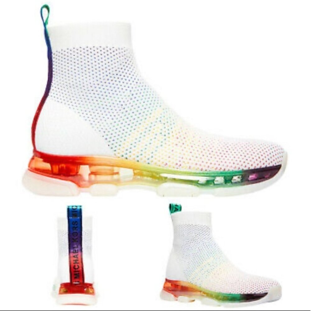 Michael Kors Kendra Pride Knit Sock Sneakers